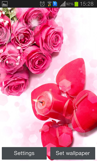 Screenshots of the live wallpaper Valentine's Day by Hq awesome live wallpaper for Android phone or tablet.