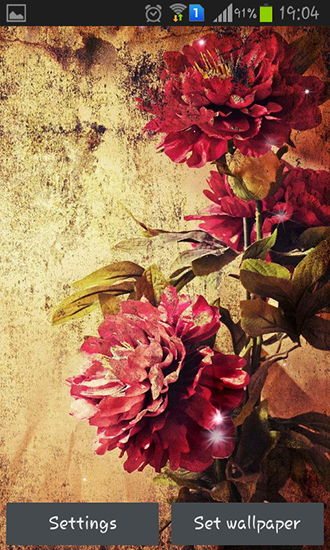 Screenshots of the live wallpaper Vintage roses for Android phone or tablet.