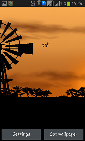 Screenshots of the live wallpaper Windmill by Pix live wallpapers for Android phone or tablet.