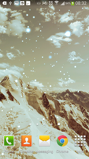 Screenshots of the live wallpaper Winter mountain for Android phone or tablet.