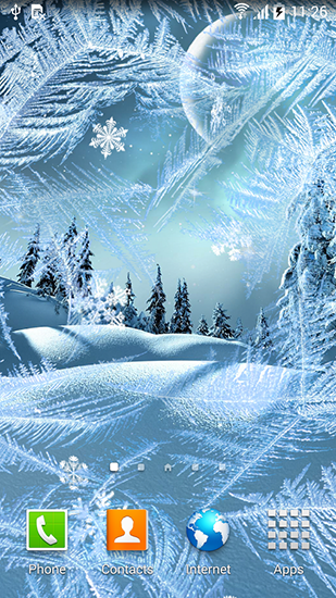 Screenshots of the live wallpaper Winter night by Blackbird wallpapers for Android phone or tablet.