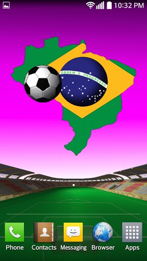 Screenshots of the live wallpaper Brazil: World cup for Android phone or tablet.