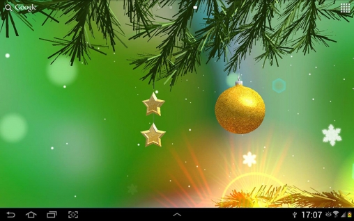 Screenshots of the live wallpaper X-mas 3D for Android phone or tablet.