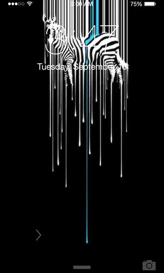 Screenshots of the live wallpaper Zebra for Android phone or tablet.