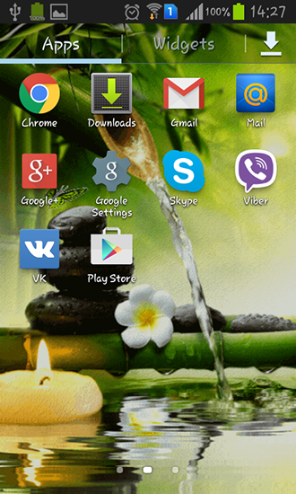 Screenshots of the live wallpaper Zen garden for Android phone or tablet.