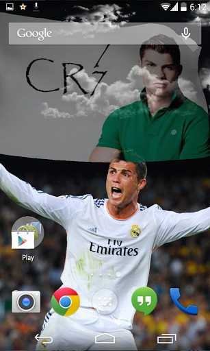 Full version of Android apk livewallpaper 3D Cristiano Ronaldo for tablet and phone.