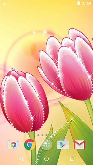 Full version of Android apk livewallpaper Abstract flower for tablet and phone.