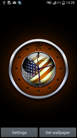 Full version of Android apk livewallpaper American clock for tablet and phone.