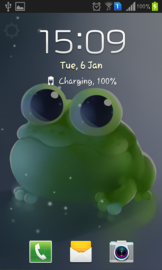 Full version of Android apk livewallpaper Apple frog for tablet and phone.