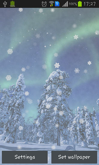 Full version of Android apk livewallpaper Aurora: Winter for tablet and phone.