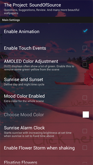 Full version of Android apk livewallpaper Beach for tablet and phone.