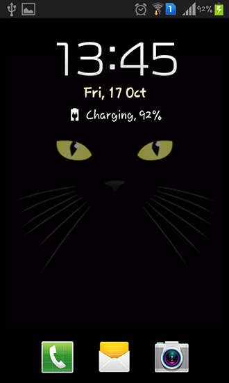 Full version of Android apk livewallpaper Black cat for tablet and phone.