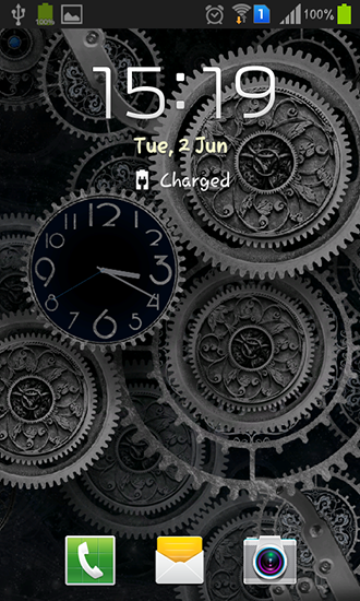 Full version of Android apk livewallpaper Black clock by Mzemo for tablet and phone.