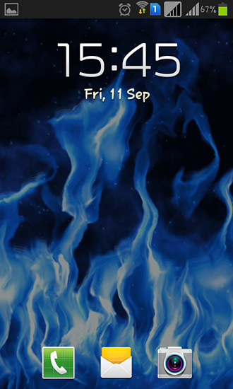 Full version of Android apk livewallpaper Blue flame for tablet and phone.