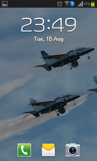 Full version of Android apk livewallpaper Blue impulse for tablet and phone.