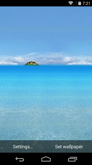 Full version of Android apk livewallpaper Blue sea 3D for tablet and phone.