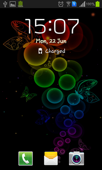 Full version of Android apk livewallpaper Bubble and butterfly for tablet and phone.