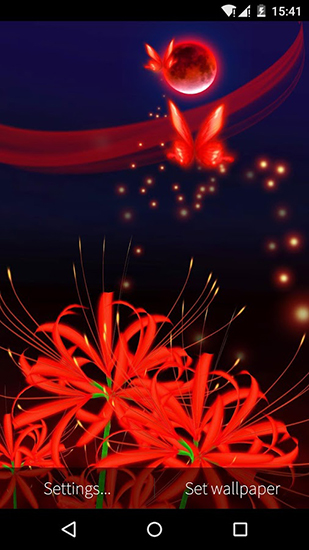 Full version of Android apk livewallpaper Butterfly and flower 3D for tablet and phone.