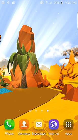 Full version of Android apk livewallpaper Cartoon desert 3D for tablet and phone.