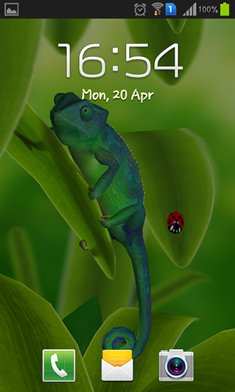 Full version of Android apk livewallpaper Chameleon 3D for tablet and phone.