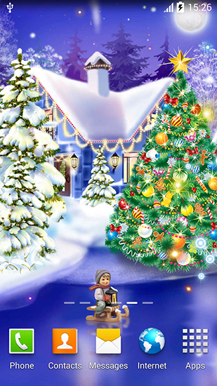 Full version of Android apk livewallpaper Christmas ice rink for tablet and phone.
