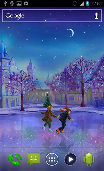 Full version of Android apk livewallpaper Christmas rink for tablet and phone.