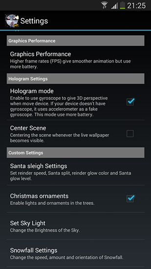 Full version of Android apk livewallpaper Christmas Santa HD for tablet and phone.