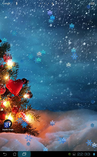 Full version of Android apk livewallpaper Christmas snowflakes for tablet and phone.