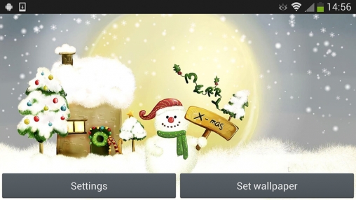 Full version of Android apk livewallpaper Christmas snowman for tablet and phone.