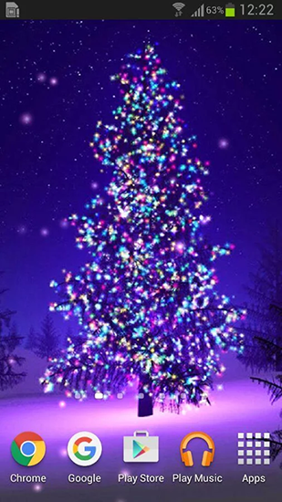 Full version of Android apk livewallpaper Christmas trees for tablet and phone.
