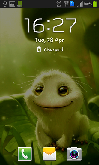 Full version of Android apk livewallpaper Cute alien for tablet and phone.
