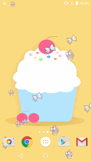 Full version of Android apk livewallpaper Cute cupcakes for tablet and phone.