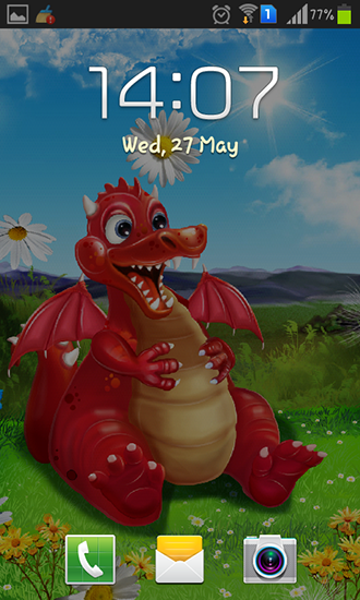 Full version of Android apk livewallpaper Cute dragon for tablet and phone.