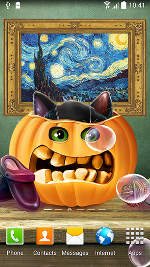 Full version of Android apk livewallpaper Cute Halloween for tablet and phone.