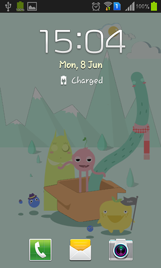 Full version of Android apk livewallpaper Cute monsters for tablet and phone.