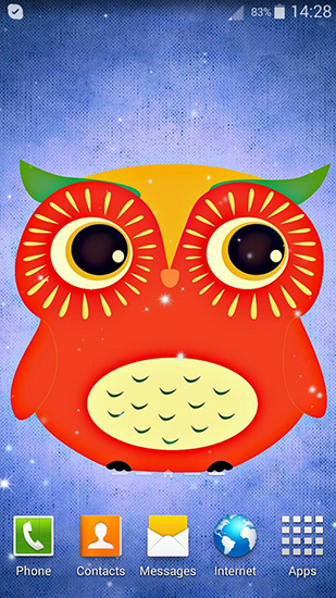 Full version of Android apk livewallpaper Cute owl for tablet and phone.