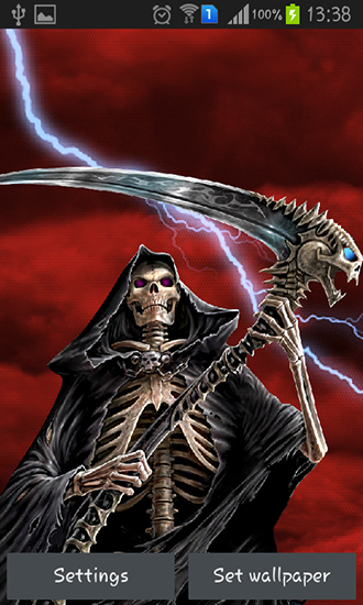 Full version of Android apk livewallpaper Dark death for tablet and phone.
