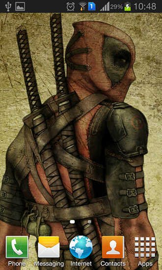 Full version of Android apk livewallpaper Deadpool for tablet and phone.