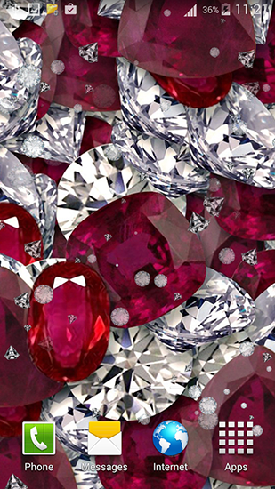 Full version of Android apk livewallpaper Diamonds for girls for tablet and phone.