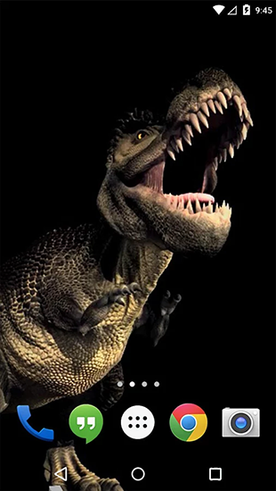 Full version of Android apk livewallpaper Dino T-Rex 3D for tablet and phone.