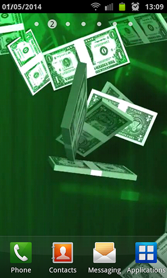 Full version of Android apk livewallpaper Dollar rain for tablet and phone.