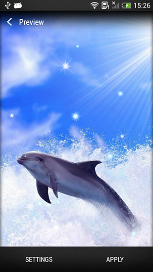 Full version of Android apk livewallpaper Dolphin for tablet and phone.
