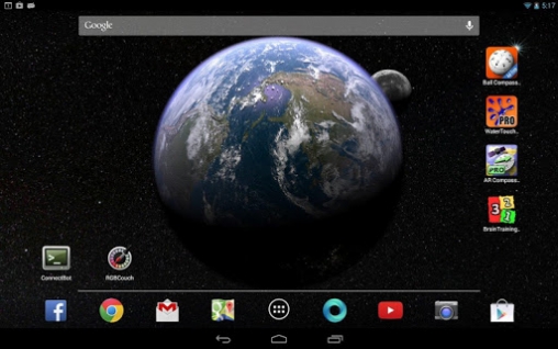 Full version of Android apk livewallpaper Earth and moon in gyro 3D for tablet and phone.
