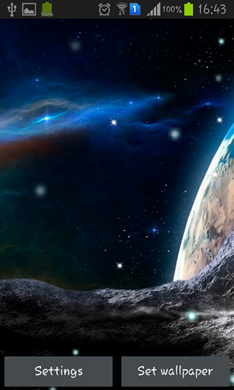 Full version of Android apk livewallpaper Earth from Moon for tablet and phone.