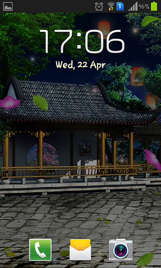 Full version of Android apk livewallpaper Eastern garden for tablet and phone.