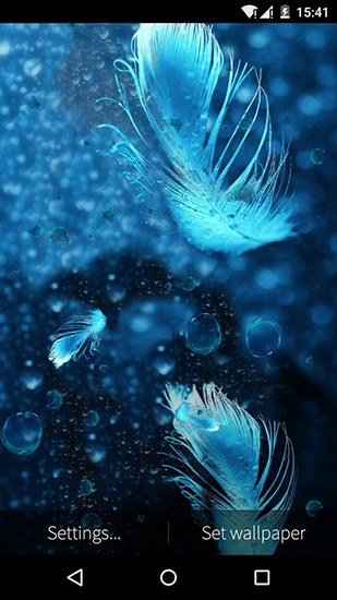 Full version of Android apk livewallpaper Feather: Bubble for tablet and phone.