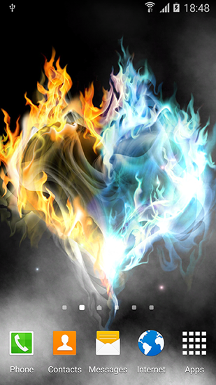 Full version of Android apk livewallpaper Fire and ice by Blackbird wallpapers for tablet and phone.