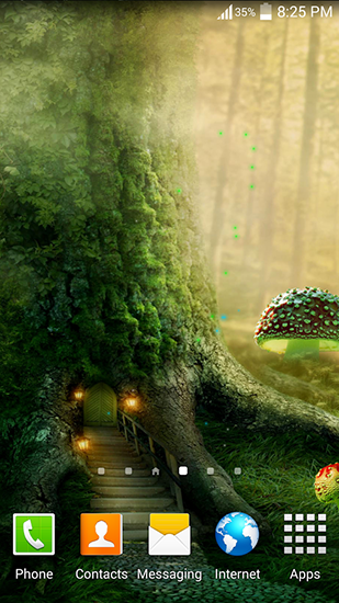 Full version of Android apk livewallpaper Fireflies: Jungle for tablet and phone.