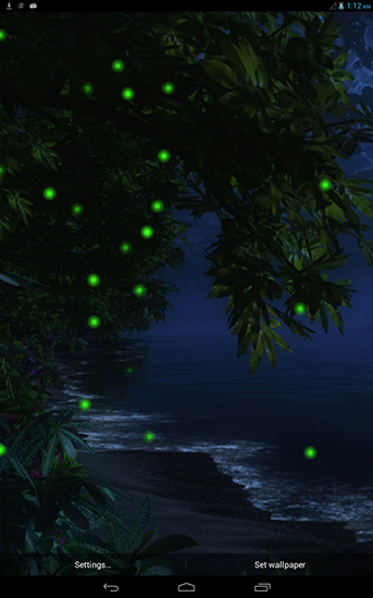 Full version of Android apk livewallpaper Firefly forest for tablet and phone.