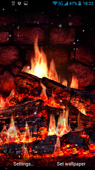 Full version of Android apk livewallpaper Fireplace for tablet and phone.